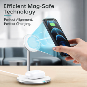 Cargador inalámbrico 2 en 1 para iphone y <span class=keywords><strong>android</strong></span> para <span class=keywords><strong>airpods</strong></span>, producto más vendido, cargador magnético sans fil 15w - Product Image 3