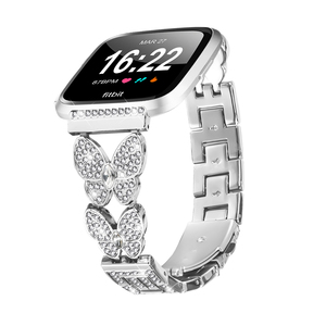 Enjoy Pretty Diamond correa de reloj de acero inoxidable para Fitbit Versa 3 Versa 4 /Sense 2 Correa de reloj de Metal ajustable transpirable única - Product Image 5