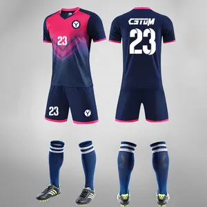 Tùy Chỉnh Người Đàn Ông Thời Trang Mới Bóng Đá Mặc Cho Trẻ Em Kit Jersey Set Đồng Phục Bóng Đá Câu Lạc Bộ Đồng Phục Bóng Đá