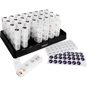 Organizador de Pastillas Mensual, 4 Dosis, Dispensador de Medicamentos KMINA K40049 - Product Image 5