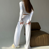 Pyjamas écologiques Vêtements de détente durables Ensembles de vêtements de détente non toxiques Vêtements d'intérieur doux pour femmes Ensemble de pyjama en bambou