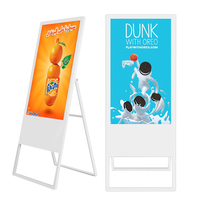 Afficheur numérique mobile de 43 pouces, panneau publicitaire LCD pour vitrine de magasin, affiche électronique portable
