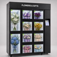 Distributeur Automatique de Bouquets Floraux avec Refroidisseur de Cartes Automatique, Surveillance à Distance et Options de Paiement Multiples pour Fleurs Fraîches