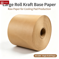 Rouleau de papier kraft vierge résistant à la déformation, matière première ondulée pour la fabrication de coussinets de refroidissement par évaporation