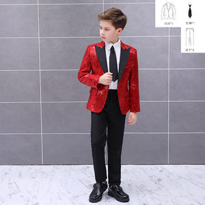 Juego <span class=keywords><strong>de</strong></span> 3 piezas (corbata <span class=keywords><strong>de</strong></span> chaqueta) Traje <span class=keywords><strong>de</strong></span> lentejuelas colorido para niños Danza Piano Rendimiento Chico Guapo Anfitrión Disfraz brillante <span class=keywords><strong>Anime</strong></span> - Product Image 2