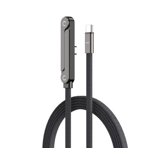 Cable de Carga Ultra Rápida con Soporte Invisible, USB C a USB C, Cargador de Teléfono con Soporte Plegable en Forma de T, Cable Multifuncional Tipo C - Product Image 1