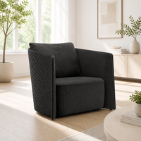 YUANCHANG Ensemble de canapés sectionnels modernes de luxe en cuir PU avec détails brodés, panneau arrière en bois courbé de 18 mm en Lierre/Eucalyptus pour Villa/École