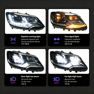 Conjunto de Faros Delanteros Bi-Xenón Modificados con Luz de Giro LED para VW <span class=keywords><strong>Sharan</strong></span> <span class=keywords><strong>2014</strong></span>, Repuestos para Automóviles - Product Image 2