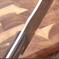 Couteau de boucher artisanal forgé en acier inoxydable 5Cr15MoV, manche en bois de wengé, écologique, sûr pour les aliments, couteau de cuisine aiguisé de style asiatique