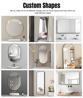 Miroir rond personnalisé de différentes tailles, miroir encadré, décoration murale pour salon, décoration intérieure, décoration murale