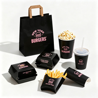 Boîte d'emballage personnalisée pour frites à emporter, conteneur pour restauration rapide, boîte pour poulet frit, nuggets, chips, pop-corn, ensemble de contenants alimentaires