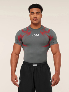 Camiseta Deportiva de Secado Rápido para Hombre con Logotipo Personalizado, Transpirable, Elástica en 4 Direcciones, Manga Corta para Correr y Entrenamiento en el Gimnasio - Product Image 4