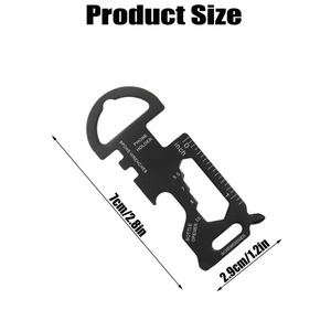 Llavero Multiherramienta Delgado de Acero Inoxidable con Forma de Llave, Herramienta de Bolsillo EDC, Abrebotellas, Destornillador, Compacto para Uso Diario - Product Image 2