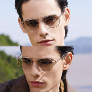 Wholesale Custom Logo Fashion Big <b>Square</b> Frame Fashion UV400 Colorful High Quality Mental Sun Glasses for Women and Men Unisex - Product Image 5