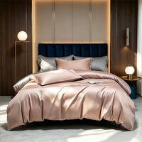 Parure de lit Alenhome 4 pièces 100 % coton à imprimé géométrique, taille double, housse de couette toutes saisons, drap plat, taies d'oreiller, moderne 300TC