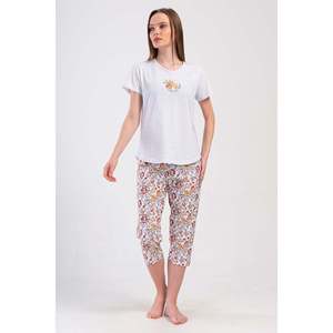 Conjunto de Pantalones Capri KADIN P.SUPREM O YAKA KISA KOL ETEGI OVAL - Gris Melange - Gris Melange - Product Image 1