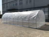 Serre tunnel en plastique imperméable robuste pour l'agriculture 8x3x2m