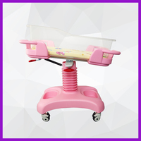 Cama de Hospital Ajustable de ABS para Recién Nacidos con Ruedas, Adecuada para Familias y Obstetricia