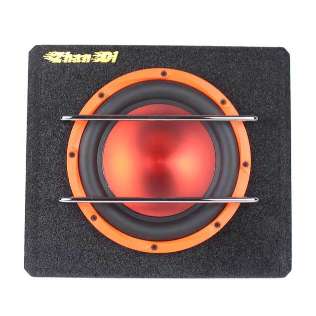 Active Acoustic 12V 4Ohm 10" Car Subwoofer Box with Single Voice Coil 200W RMS & >90dB Max SPL
