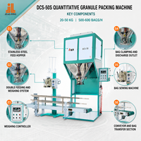 Machine d'emballage semi-automatique pour sacs à ouverture libre de granulés secs 10kg 25kg 50kg, avec pesage, remplissage et couture