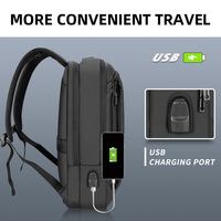 Sac à dos de voyage sportif décontracté imperméable avec logo personnalisé, chargement USB, pour ordinateur portable et affaires