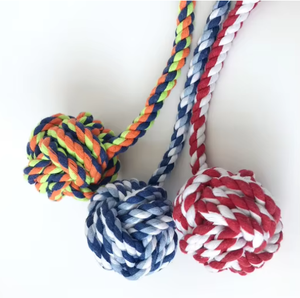 เชือกดัมเบลของเล่นสำหรับสัตว์เลี้ยงเชือกคอตตอนของเล่นสำหรับสัตว์เลี้ยงแข็งแรงทนทานแบบกำหนดเองไม่สามารถทำลายได้ - Product Image 4