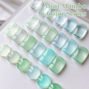 เจลทาเล็บสีเขียวมิ้นท์มิลค์กี้ ไอซ์ซี่ ซีรีส์มิ้นท์มัมโบ ยูวี แอลอีดี สำหรับร้านทำเล็บมืออาชีพ ทำเล็บเองที่บ้าน ขายส่ง - Product Image 4