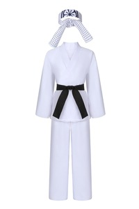 Costume Cosplay Karate KOF <span class=keywords><strong>Cobra</strong></span> <span class=keywords><strong>Kai</strong></span> per Bambini e Adulti, Kimono Nero e Bianco, Fascia per Capelli, Tuta per Feste di Halloween e Carnevale - Product Image 2