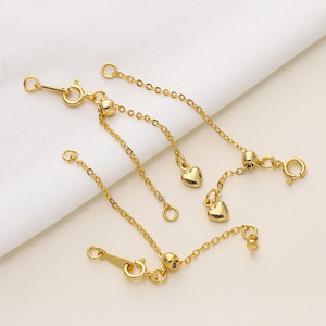 Adjustable Lobster Clasp Extension Chain Connector For <b>Bracelet</b> Making Gold Plated <b>Copper</b> Jewelry Findings - Product Image 4