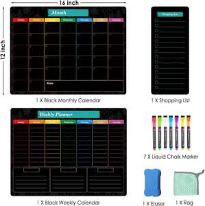 Usine de gros doux auto-adhésif décoratif personnalisé <span class=keywords><strong>tableau</strong></span> magnétique calendrier hebdomadaire effaçable à sec <span class=keywords><strong>tableau</strong></span> noir - Product Image 4