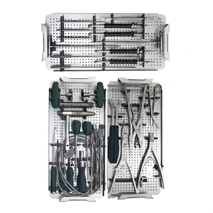 Sistema de tornillos pediculares COXII de acero inoxidable para cirugía ortopédica, perfil bajo, certificado CE, juego de instrumentos de implante manual - Product Image 1