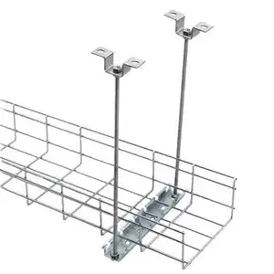 Échelle de chemin de câbles en treillis métallique en acier inoxydable de 6 pouces Gestion du réducteur de chemin de roulement en acier galvanisé de 150mm