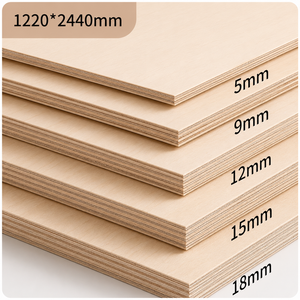 Plaques <span class=keywords><strong>de</strong></span> contreplaqué <span class=keywords><strong>de</strong></span> bouleau <span class=keywords><strong>de</strong></span> haute qualité E0 15mm 18mm, panneaux <span class=keywords><strong>de</strong></span> <span class=keywords><strong>bois</strong></span> multicouches <span class=keywords><strong>pour</strong></span> meubles, panneaux muraux et décoration intérieure - Product Image 1