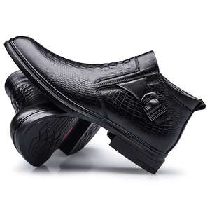 Factory Wholesale High Quality Winter Genuine Leather Shoes for <strong>Men</strong> <strong>Black</strong> <strong>Boots</strong> Ankle <strong>Boots</strong> - Product Image 4
