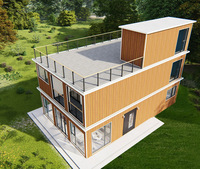 Maisons préfabriquées en conteneurs personnalisées, villas duplex assemblées, structure en acier, restaurant, prix bas