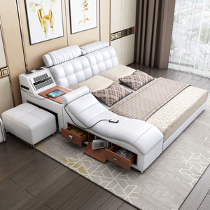 Modernes Luxus-Königs-Dachs-Schlafzimmer-Bett-Größe Rahmen Multifunktions-Polster-Doppelbett-Matratze Schlafzimmer-Sets Möbel - Product Image 6