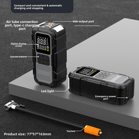 Démarreur portable en métal OEM avec gonfleur de pneus, jauge numérique intelligente, double affichage, certifié CE, garantie 1 an