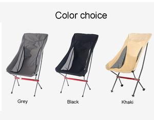 Appui-tête de chaise de <span class=keywords><strong>camping</strong></span> pliable gris ultra léger, portable de haute qualité pour l'extérieur, vente en gros - Product Image 4