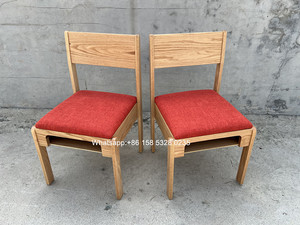 Chaise <span class=keywords><strong>Sarah</strong></span> Vente en gros de chaise d'église en bois de chêne de haute qualité Chaise de banquet empilable - Product Image 6