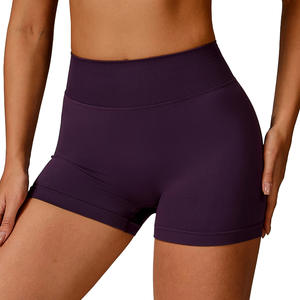 Pantalones cortos de yoga Disko Sport sin costuras de cintura alta, control de abdomen, levantamiento de cadera, pantalones de fitness para correr y deportes CDK7137 - Product Image 2