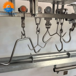 Crochet de suspension en acier inoxydable pour abattoir, chaîne de saignée, interrupteur de rail, pièce de rechange pour équipement de traitement du bétail, des moutons et des porcs en abattoir - Product Image 6