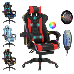 Estación de altavoces de masaje de EE. UU. más vendida, silla de juego de <span class=keywords><strong>Gamer</strong></span> de oficina roja para juegos de ordenador <span class=keywords><strong>Pc</strong></span> - Product Image 2