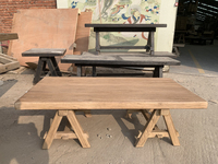 Designs de mode, meubles en bois d'orme vintage, style industriel, table basse naturelle