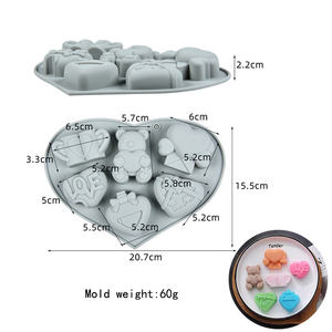 <span class=keywords><strong>Moule</strong></span> de complément de qualité alimentaire pour bébé, bricolage, 5 pièces, petits outils de cuisson pour biscuits de dinosaure, <span class=keywords><strong>moule</strong></span> spécial pour gâteaux de riz en forme de cœur - Product Image 4