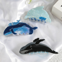 Fabricant Professionnel – Pinces à Cheveux Uniques Animaux Marins – Grandes Pinces à Cheveux Mignonnes Thème Océan – Accessoires Cheveux Dauphin Plage