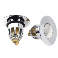 Tapón para fregadero de baño, filtro de drenaje emergente para fregadero con filtro extraíble de acero inoxidable, cesta, Colector de pelo, filtro de drenaje Universal