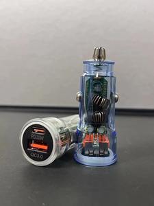 Cargador de Coche de Doble Puerto USB/Tipo-C de 48W, Adaptador Rápido Universal PD 30W+QC3.0 18W para Teléfonos Inteligentes, Laptops y Auriculares, con Carcasa Transparente - Product Image 4