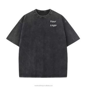 <span class=keywords><strong>Camisetas</strong></span> con Estampado Puff Acid Wash para Hombre, Camiseta de Algodón Multicolor para Hombre, Estilo Palm Angels Premium Oversize 220 Gsm, Corte Holgado - Product Image 1