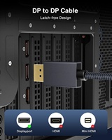 Cable 4K al por mayor macho-macho de nailon/PVC con conectores chapados en oro de 24K, Plug-and-Play para alta frecuencia de actualización