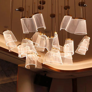 Candelabro de techo Led dorado moderno para decoración interior de estilo de lujo - Product Image 5